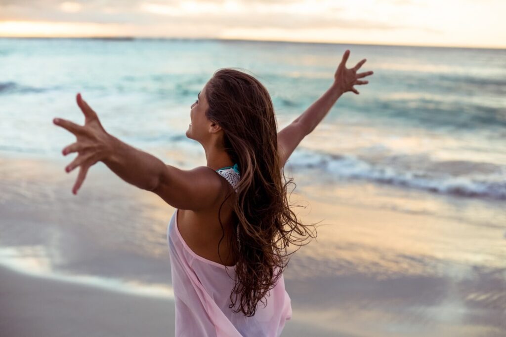 Woman enjoying a healthy lifestyle